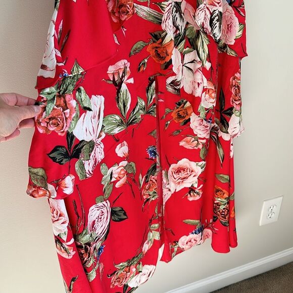 AFRM Micah Corset Tiered Maxi Floral Dress with Slit Flutter Sleeves Size XS - Picture 9 of 14